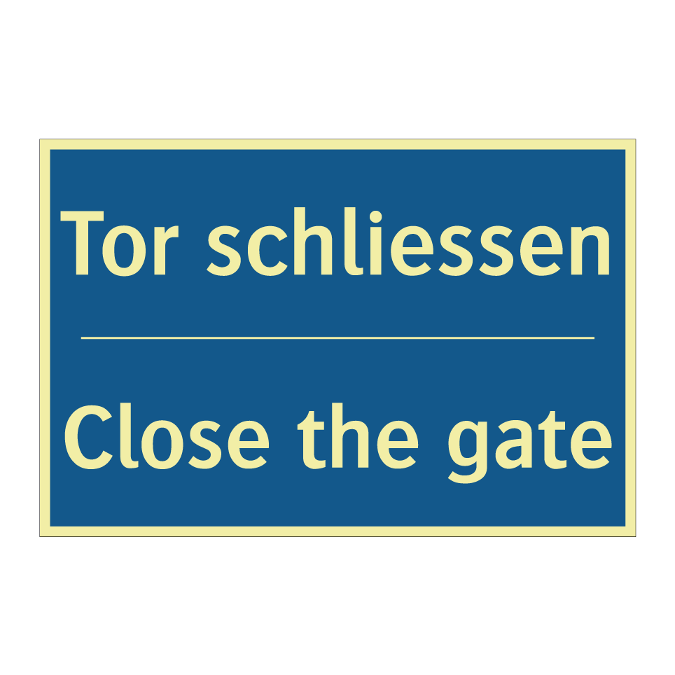 Tor schliessen - Close the gate