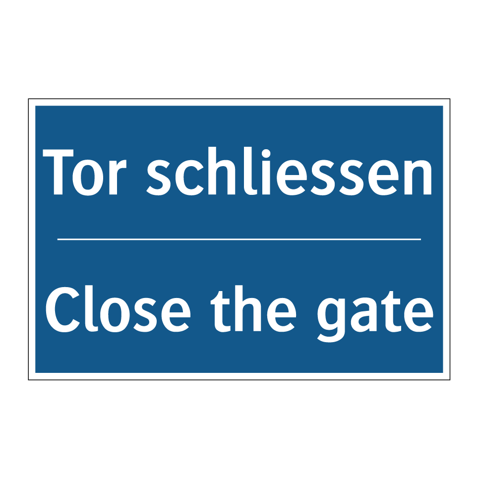 Tor schliessen - Close the gate