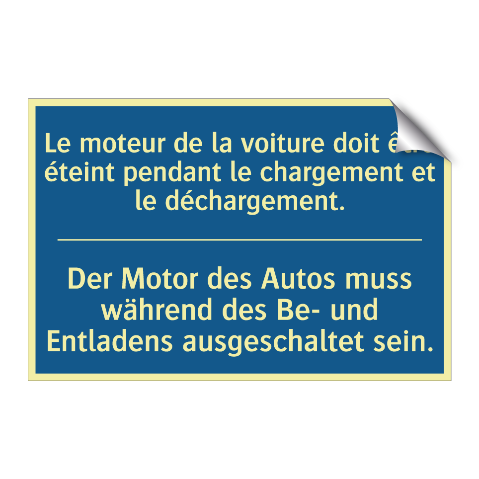 Der Motor des Autos muss während  /.../ - Le moteur de la voiture doit être  /.../