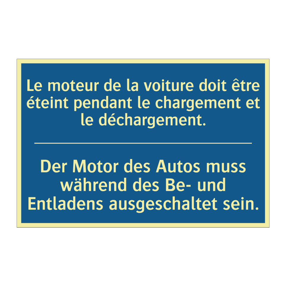 Der Motor des Autos muss während  /.../ - Le moteur de la voiture doit être  /.../