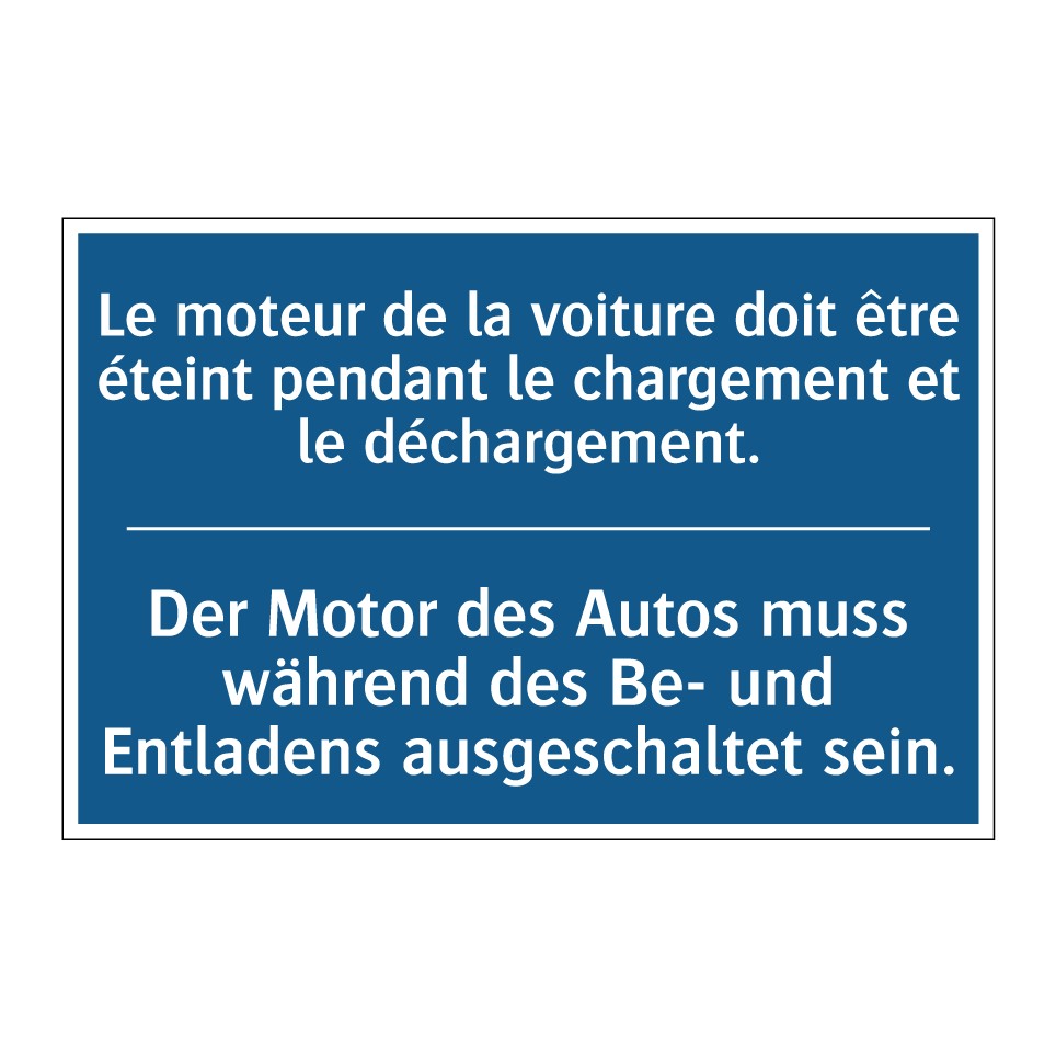 Der Motor des Autos muss während  /.../ - Le moteur de la voiture doit être  /.../