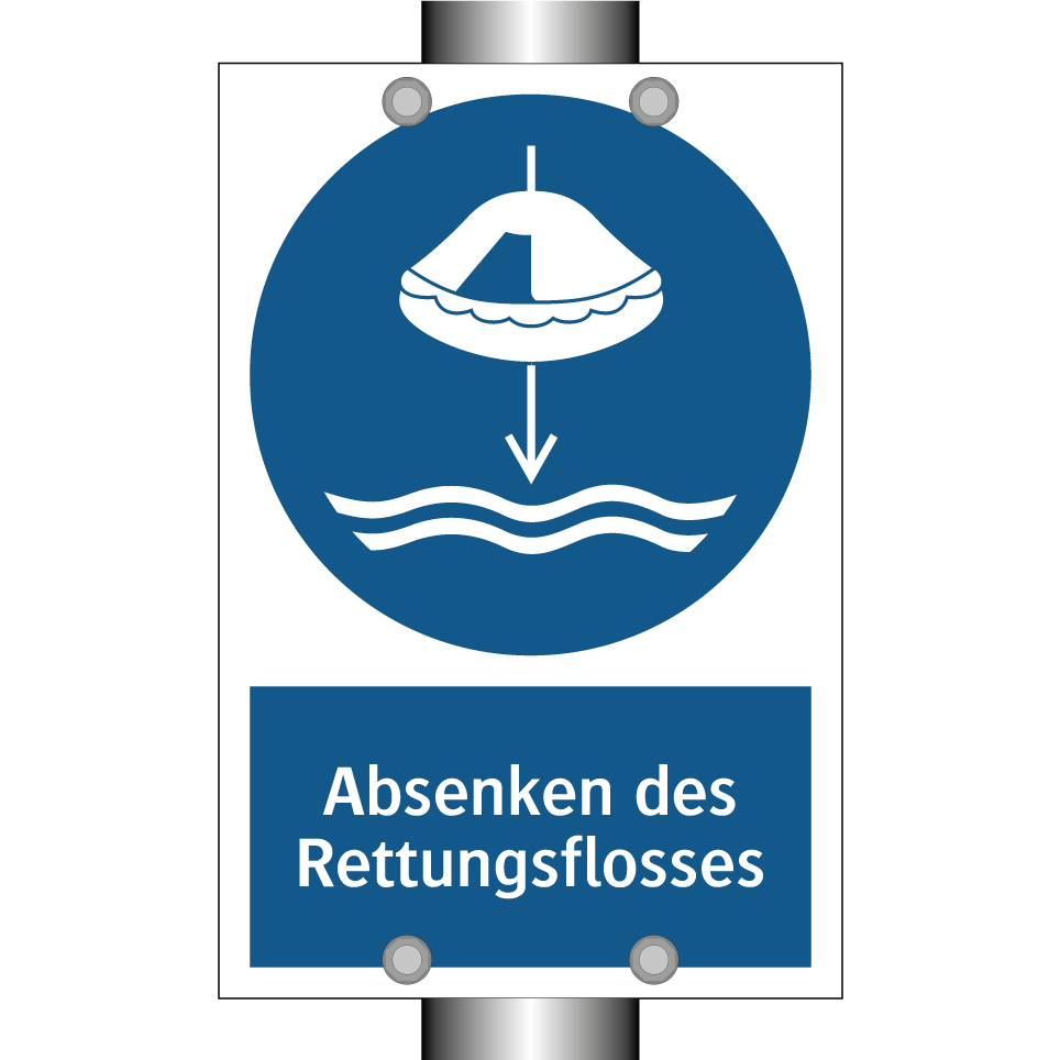 Absenken des Rettungsflosses