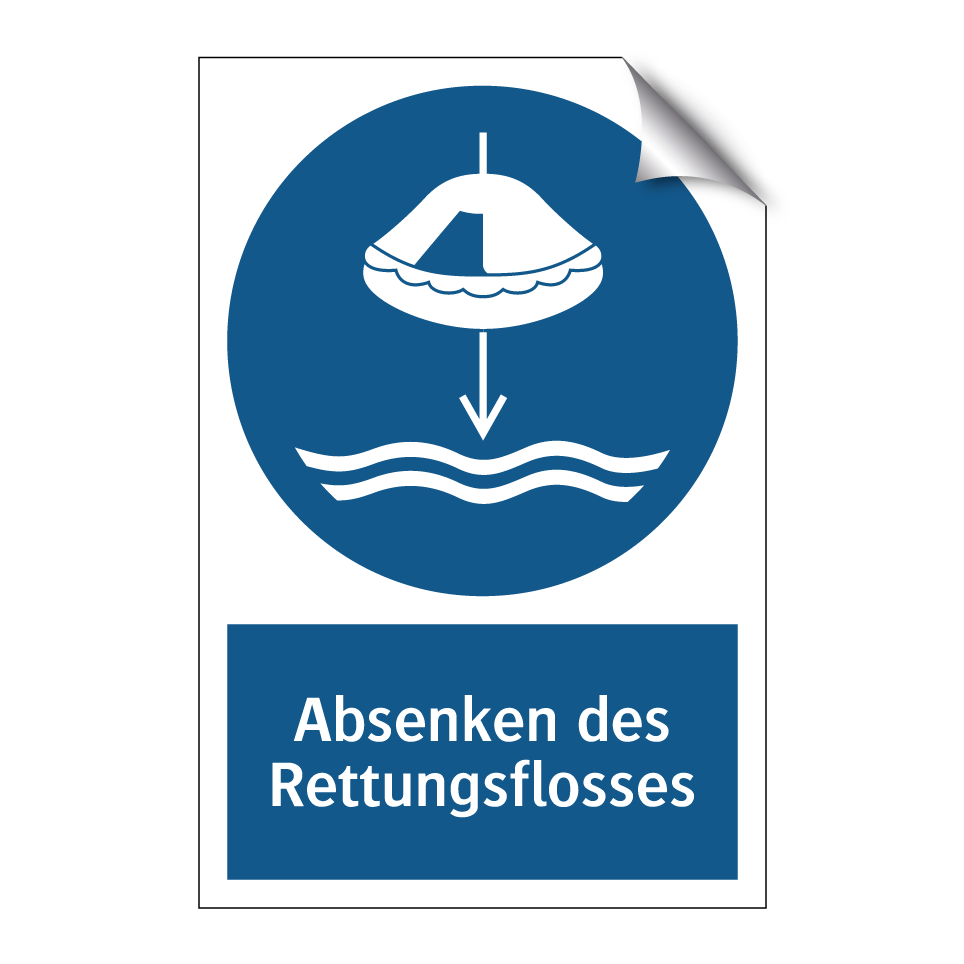 Absenken des Rettungsflosses