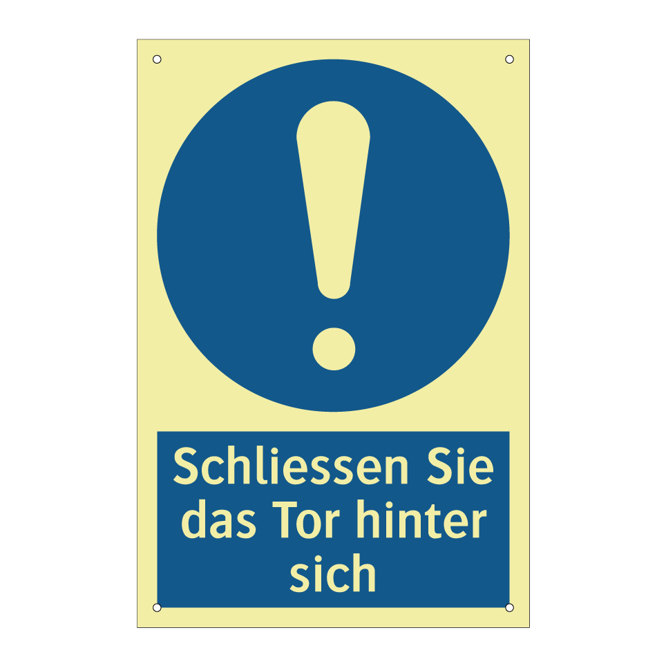 Schliessen Sie das Tor hinter sich