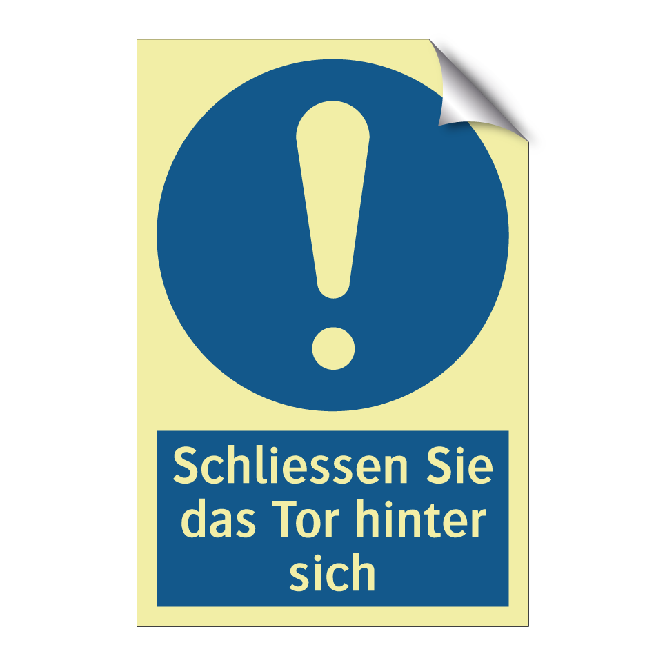 Schliessen Sie das Tor hinter sich