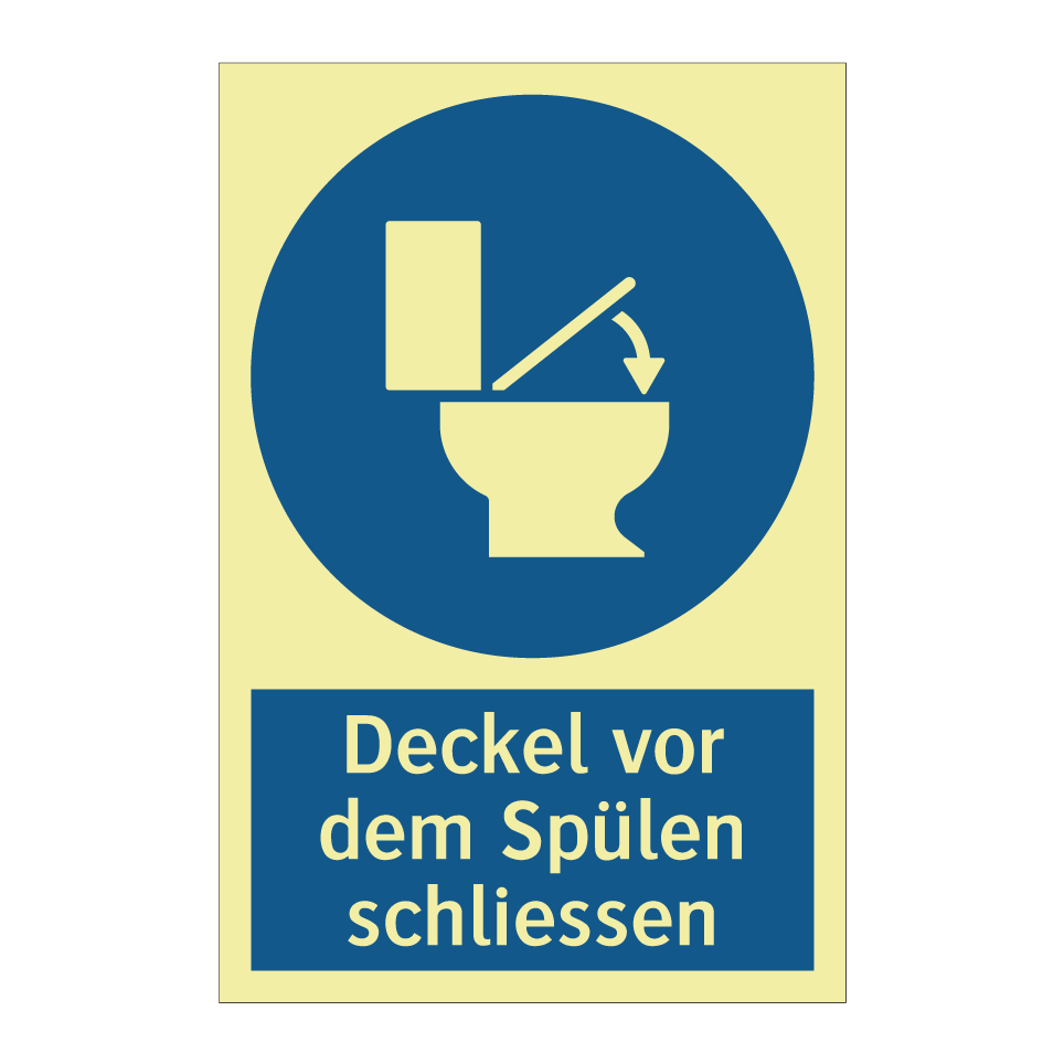 Deckel vor dem Spülen schliessen