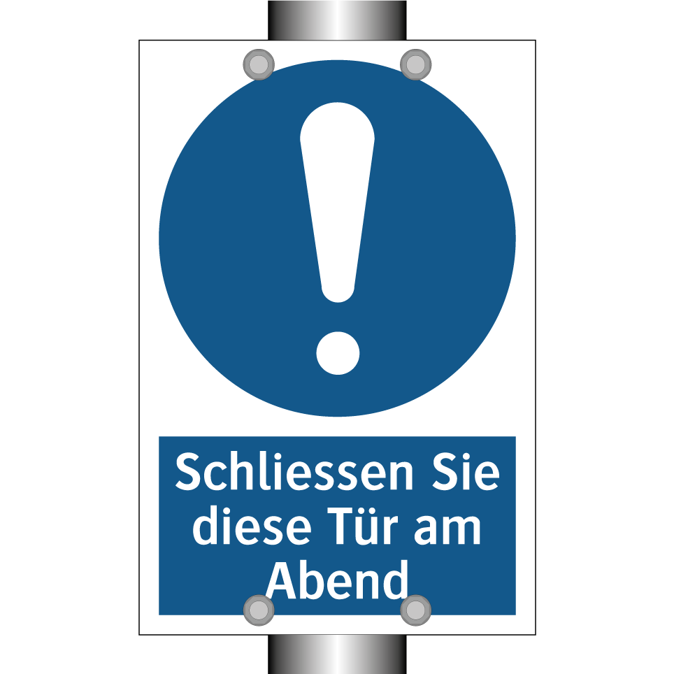 Schliessen Sie diese Tür am Abend