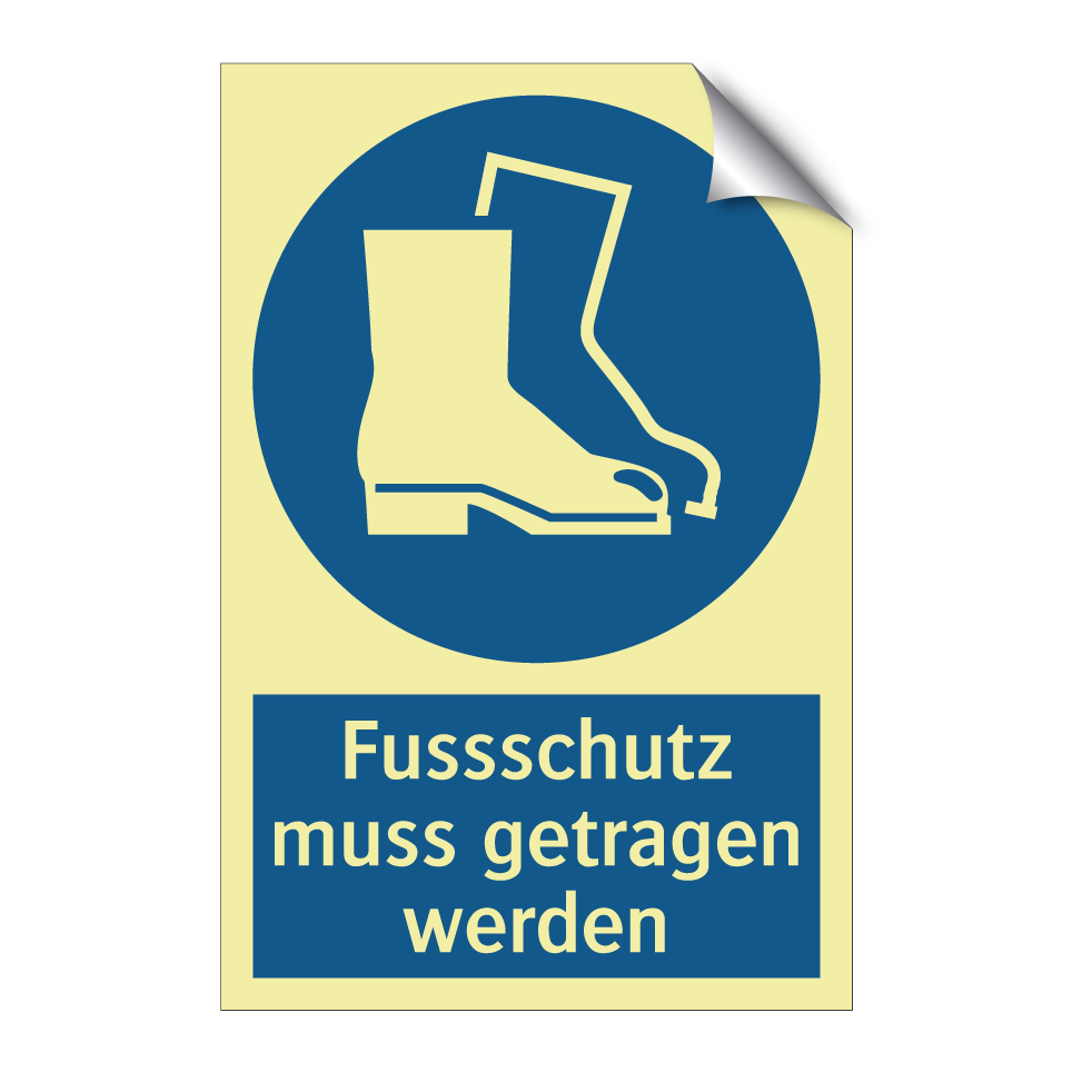 Fussschutz muss getragen werden