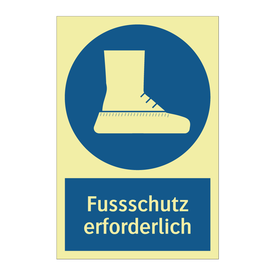 Fussschutz erforderlich