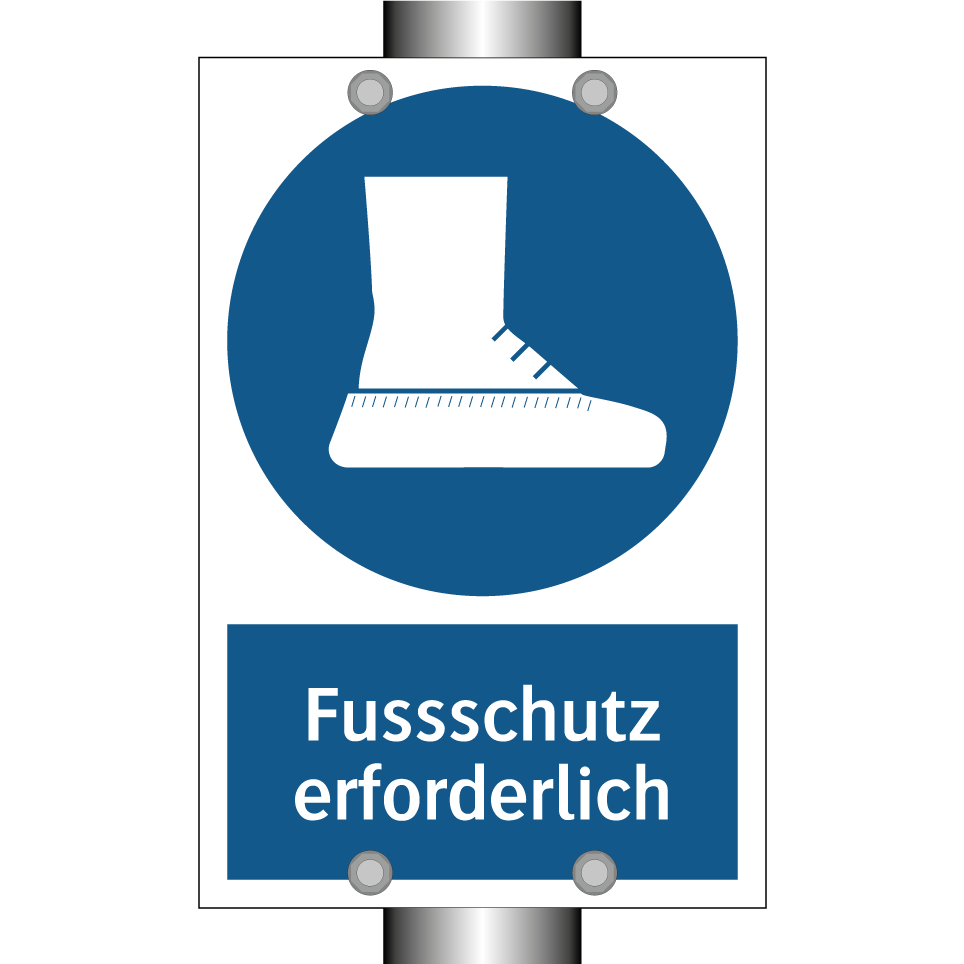 Fussschutz erforderlich