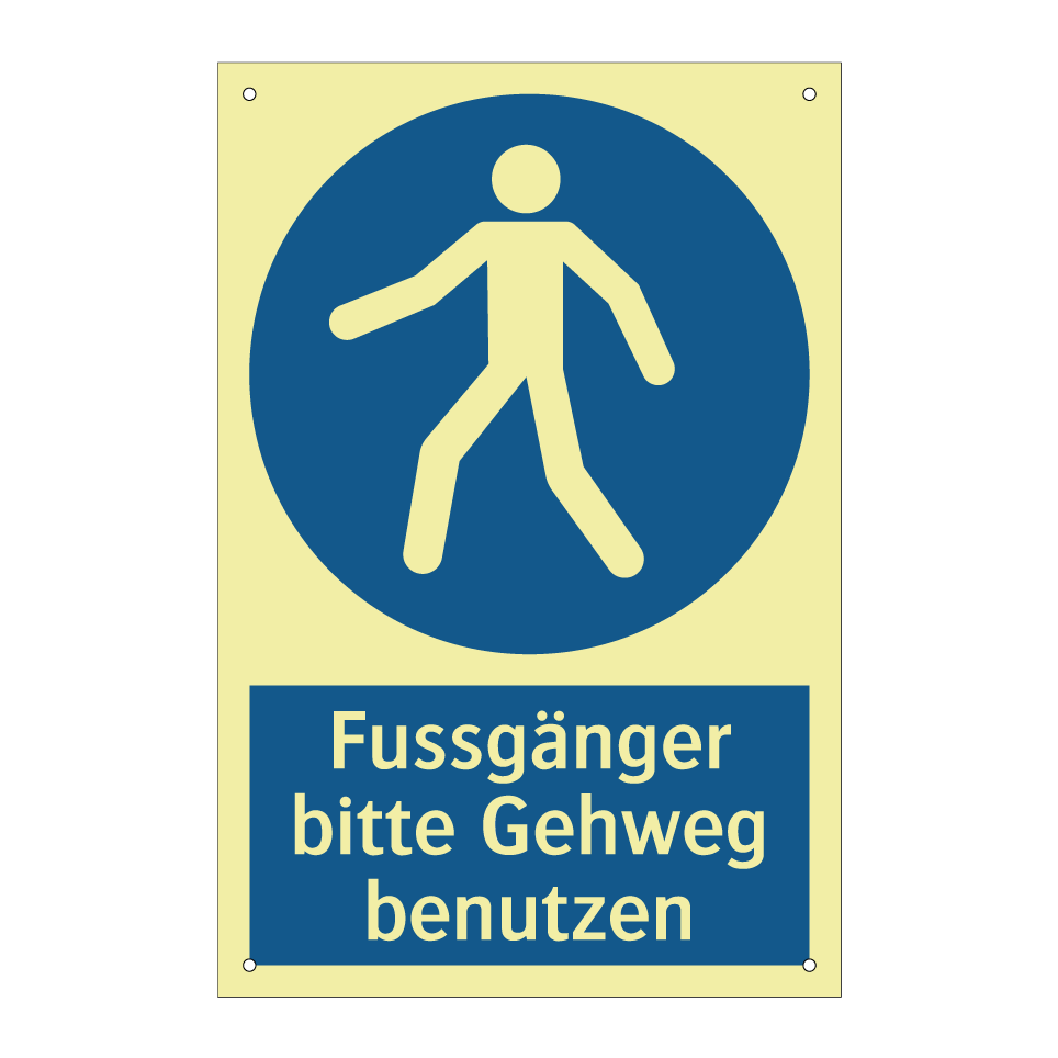 Fussgänger bitte Gehweg benutzen