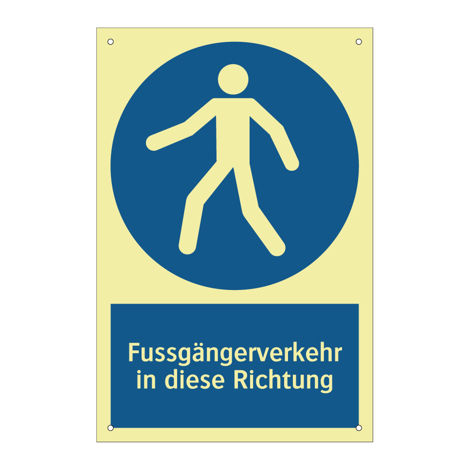 Fussgängerverkehr in diese Richtung