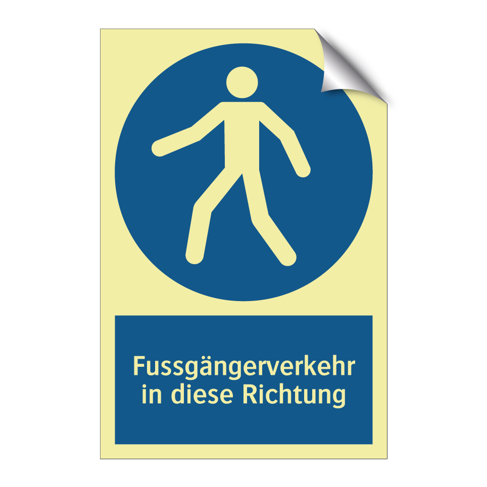 Fussgängerverkehr in diese Richtung