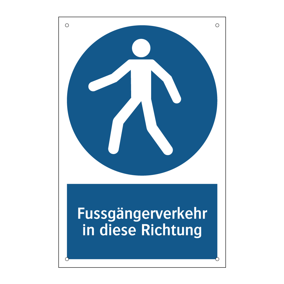 Fussgängerverkehr in diese Richtung