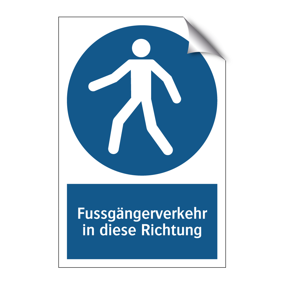 Fussgängerverkehr in diese Richtung