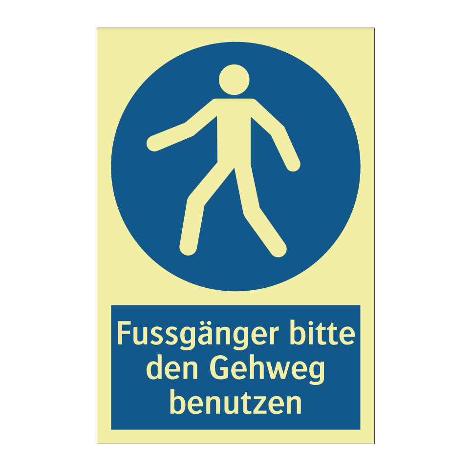 Fussgänger bitte den Gehweg benutzen