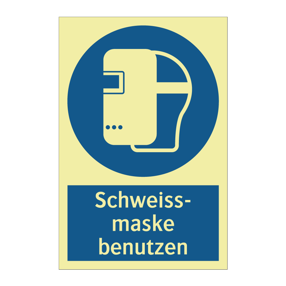 Schweiss- maske benutzen