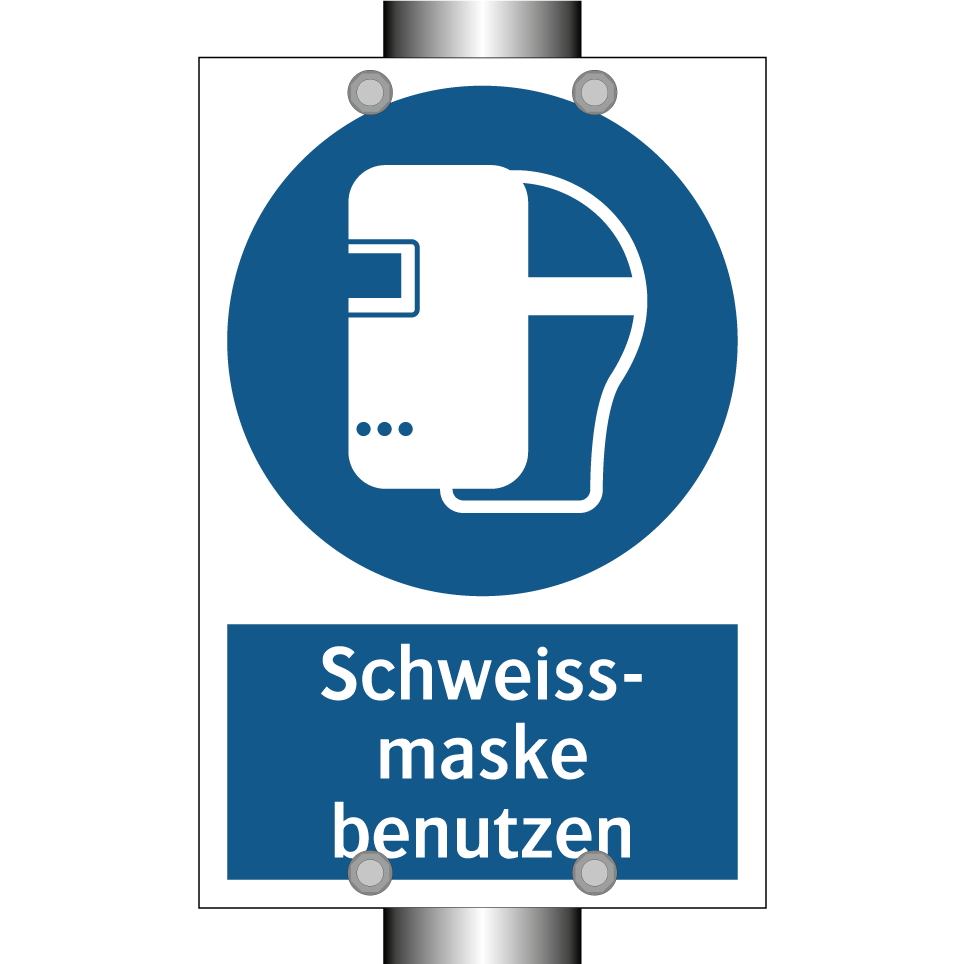 Schweiss- maske benutzen