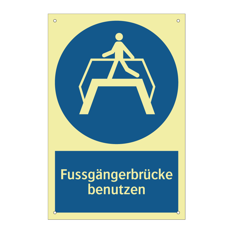 Fussgängerbrücke benutzen