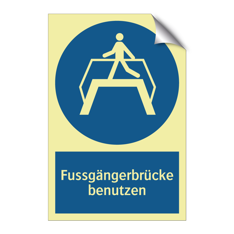 Fussgängerbrücke benutzen