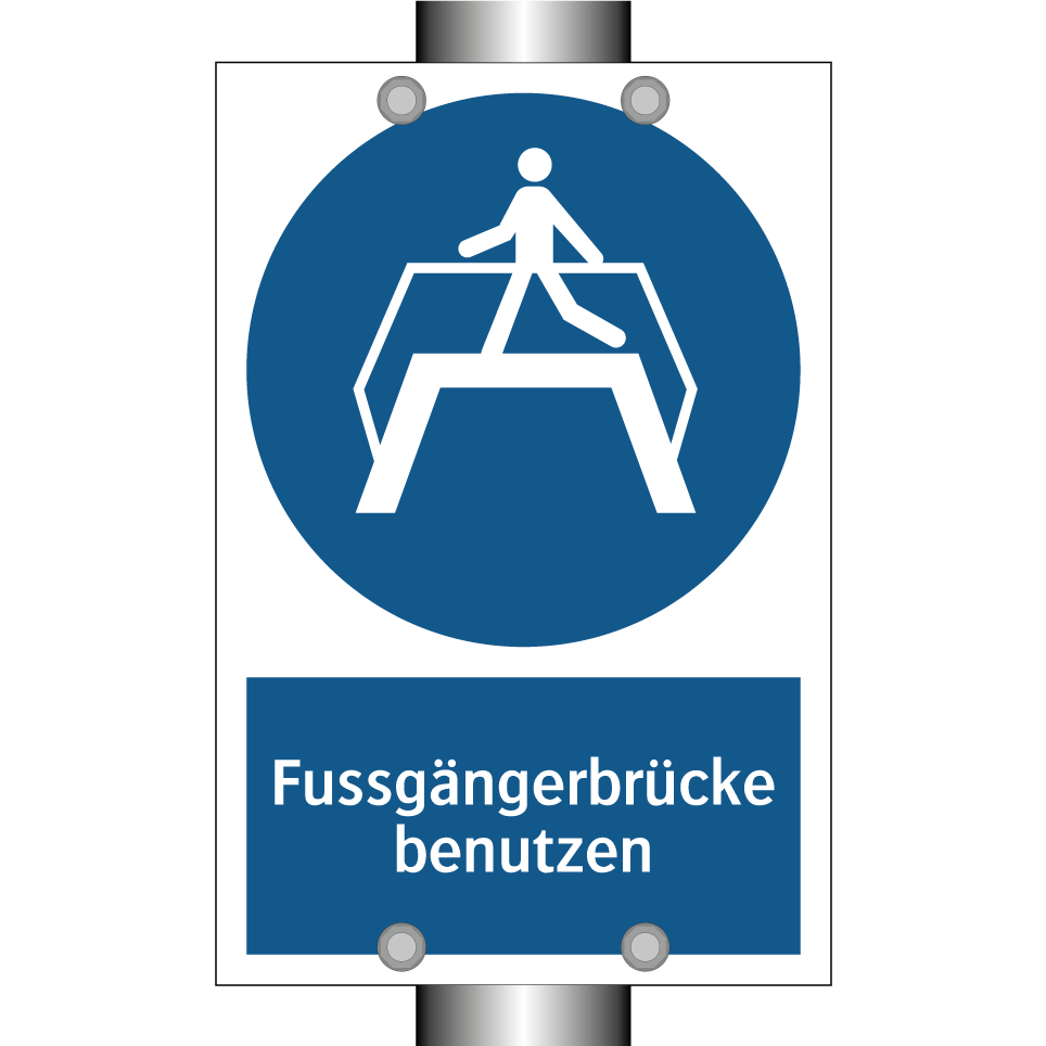Fussgängerbrücke benutzen