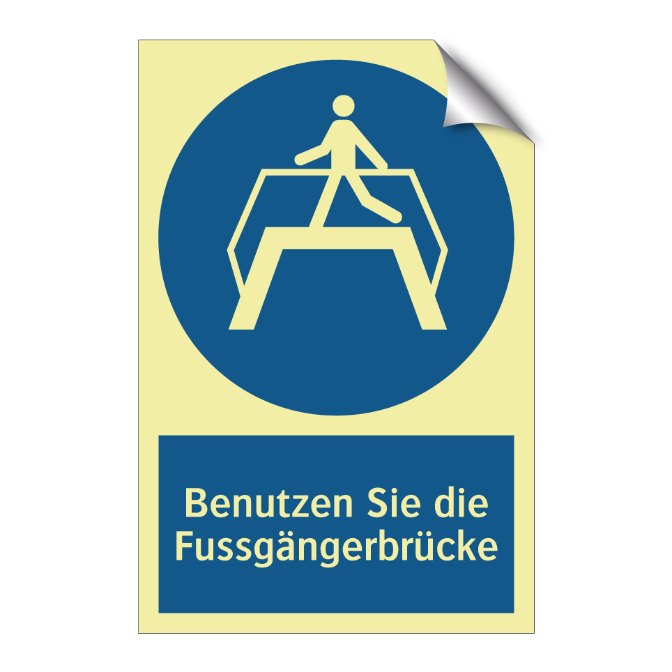 Benutzen Sie die Fussgängerbrücke