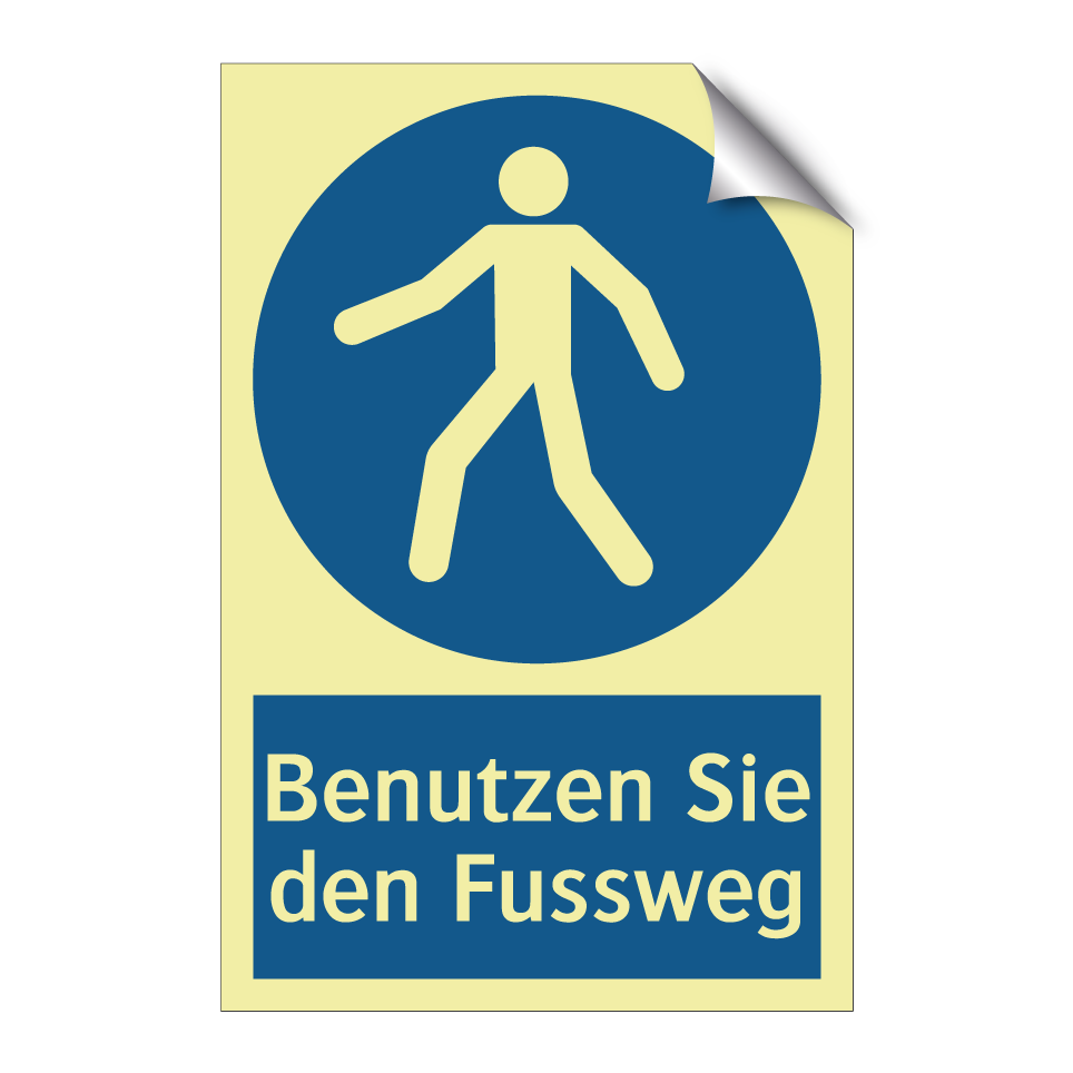 Benutzen Sie den Fussweg