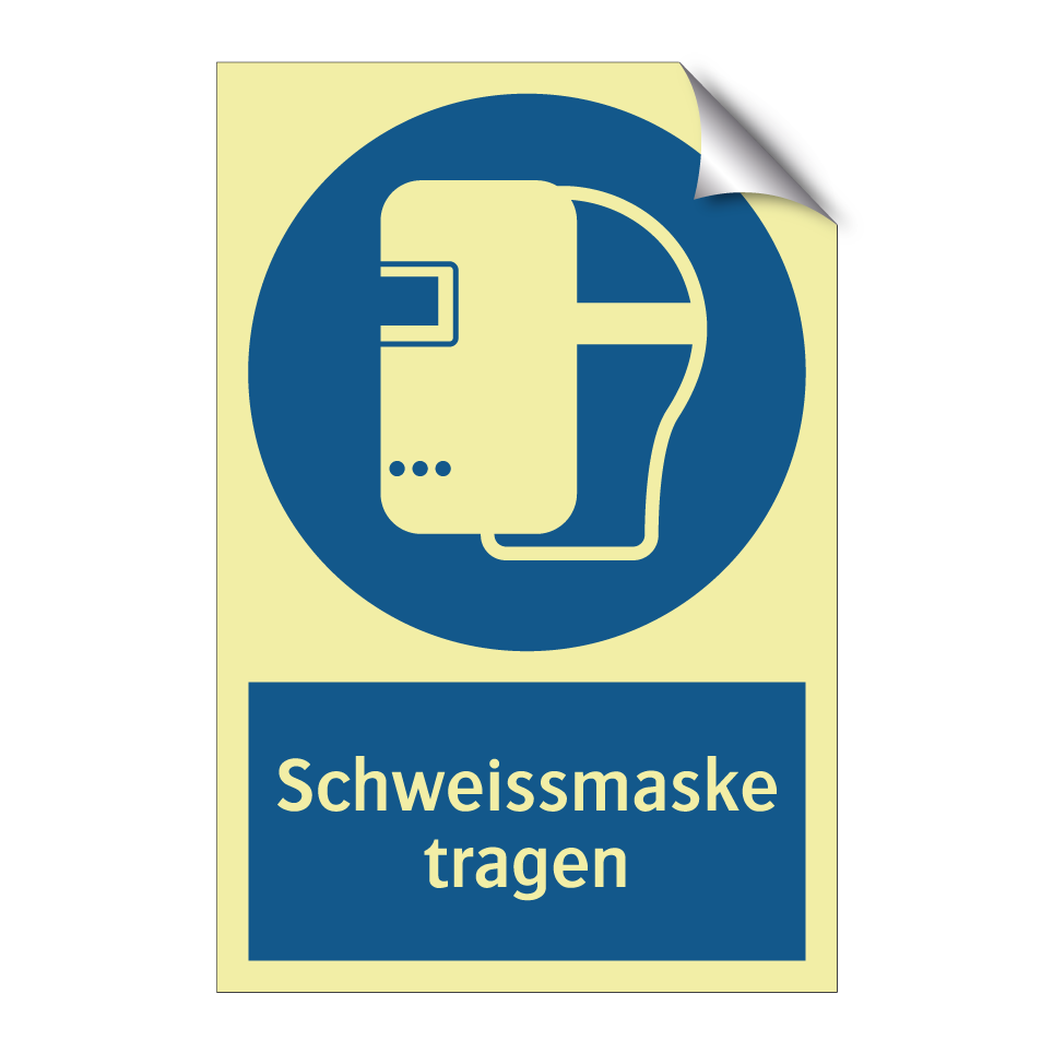 Schweissmaske tragen