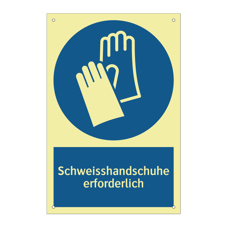 Schweisshandschuhe erforderlich
