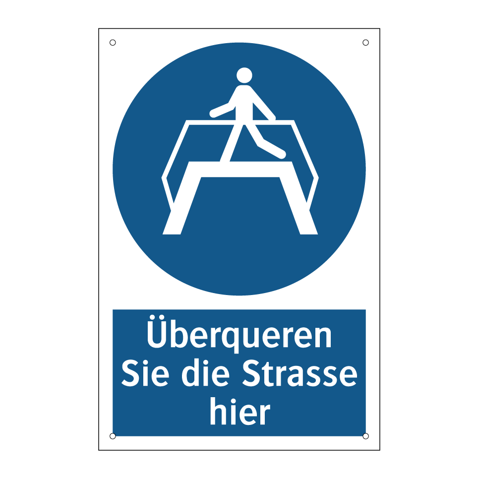 Überqueren Sie die Strasse hier
