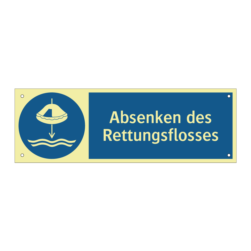 Absenken des Rettungsflosses