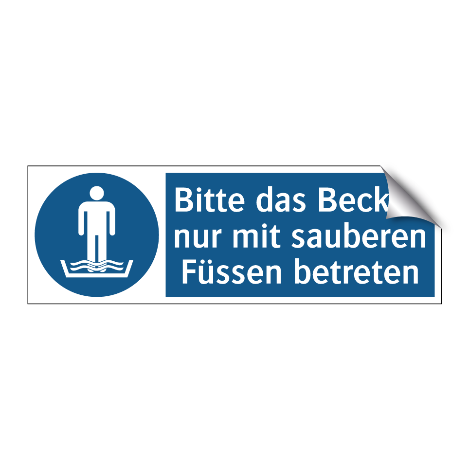 Bitte das Becken nur mit sauberen Füssen betreten