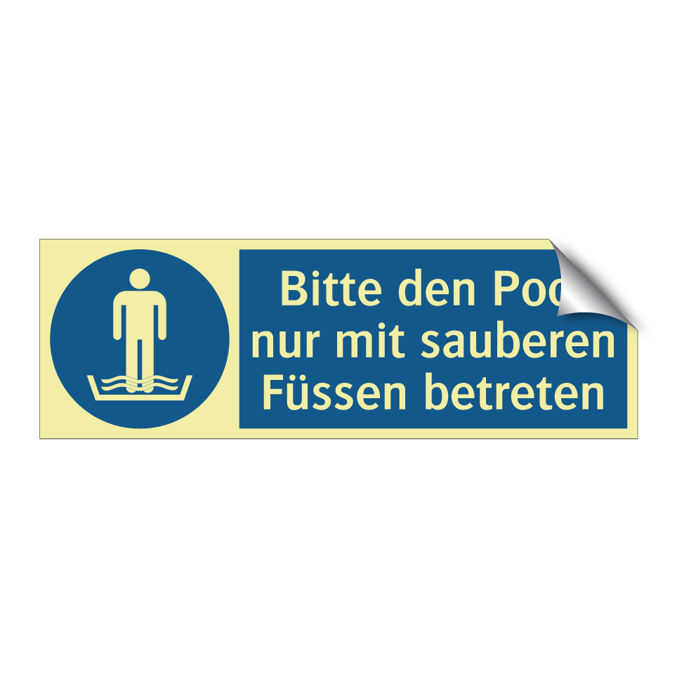 Bitte den Pool nur mit sauberen Füssen betreten