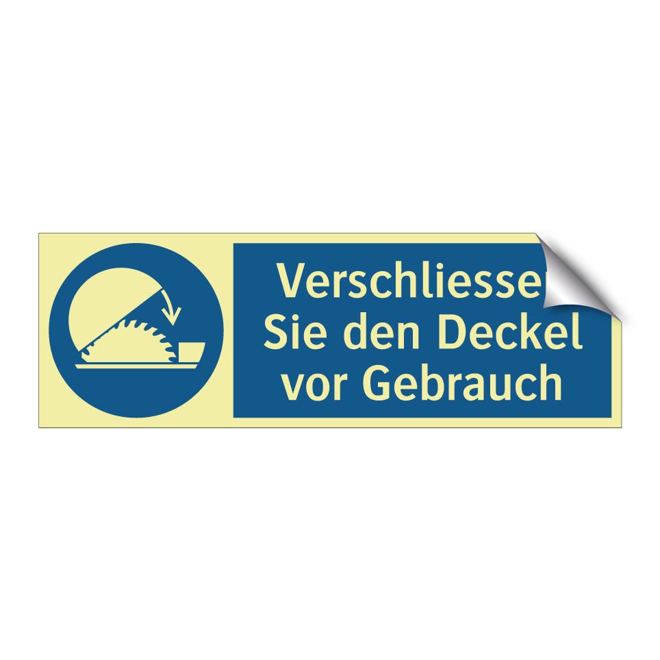 Verschliessen Sie den Deckel vor Gebrauch