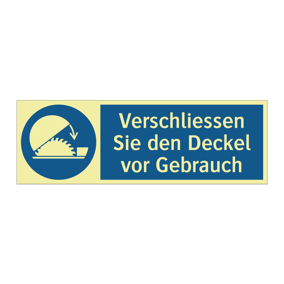 Verschliessen Sie den Deckel vor Gebrauch