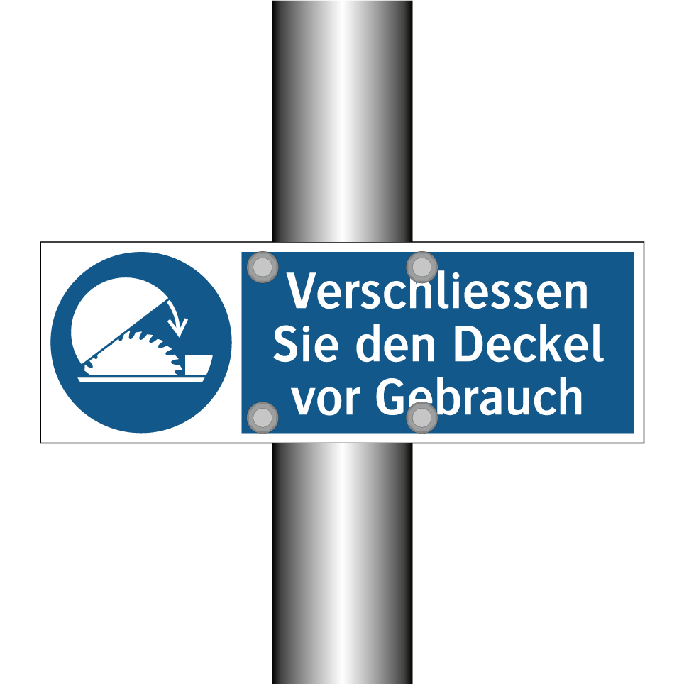Verschliessen Sie den Deckel vor Gebrauch