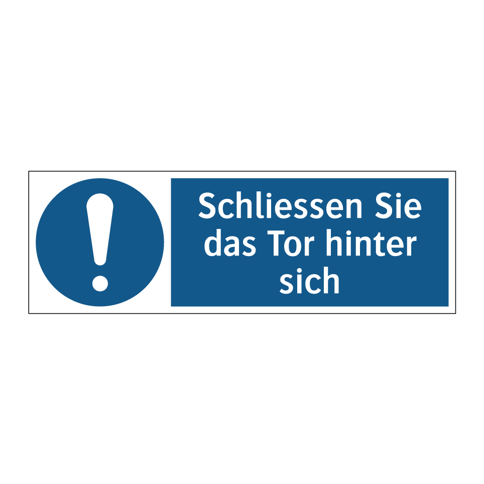 Schliessen Sie das Tor hinter sich