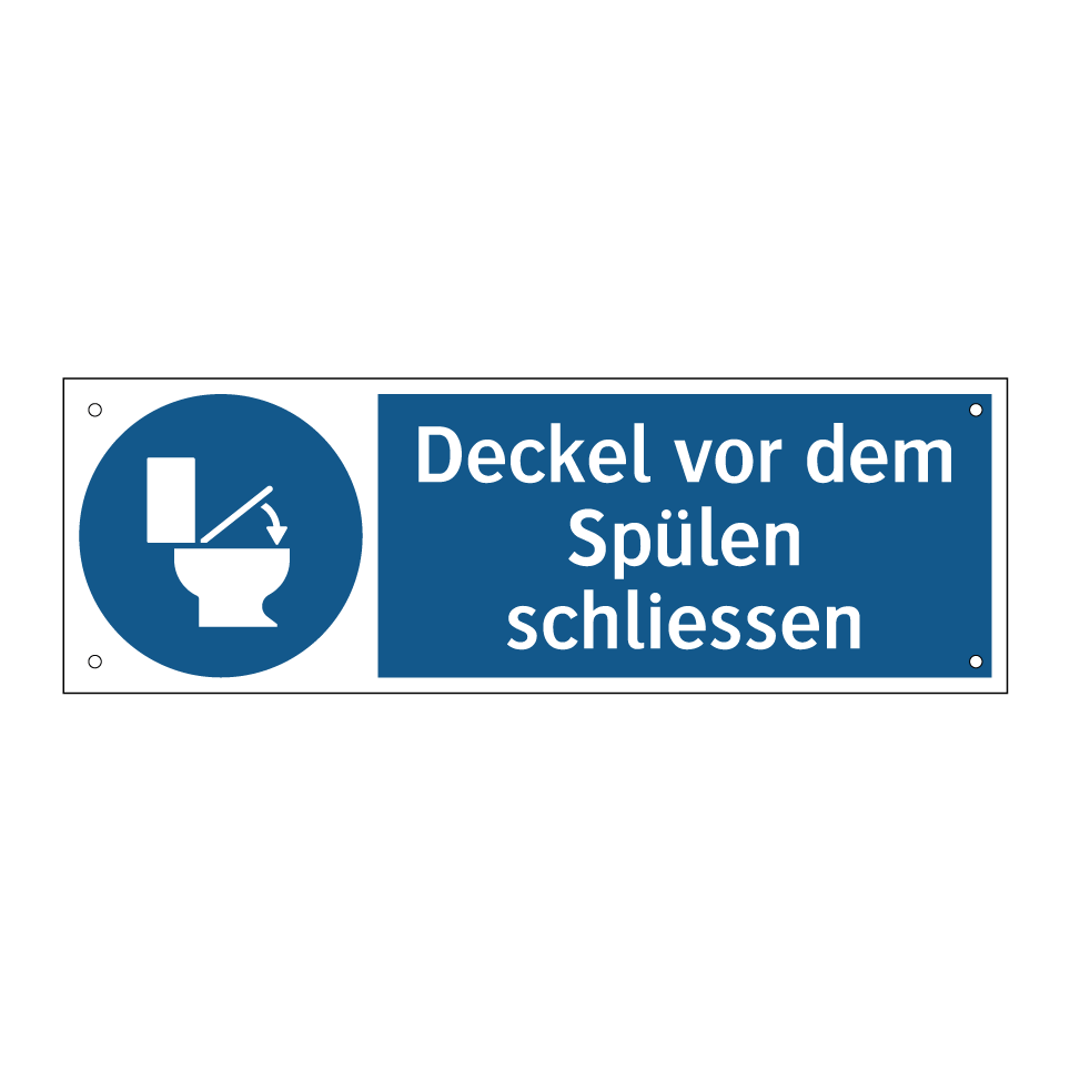Deckel vor dem Spülen schliessen