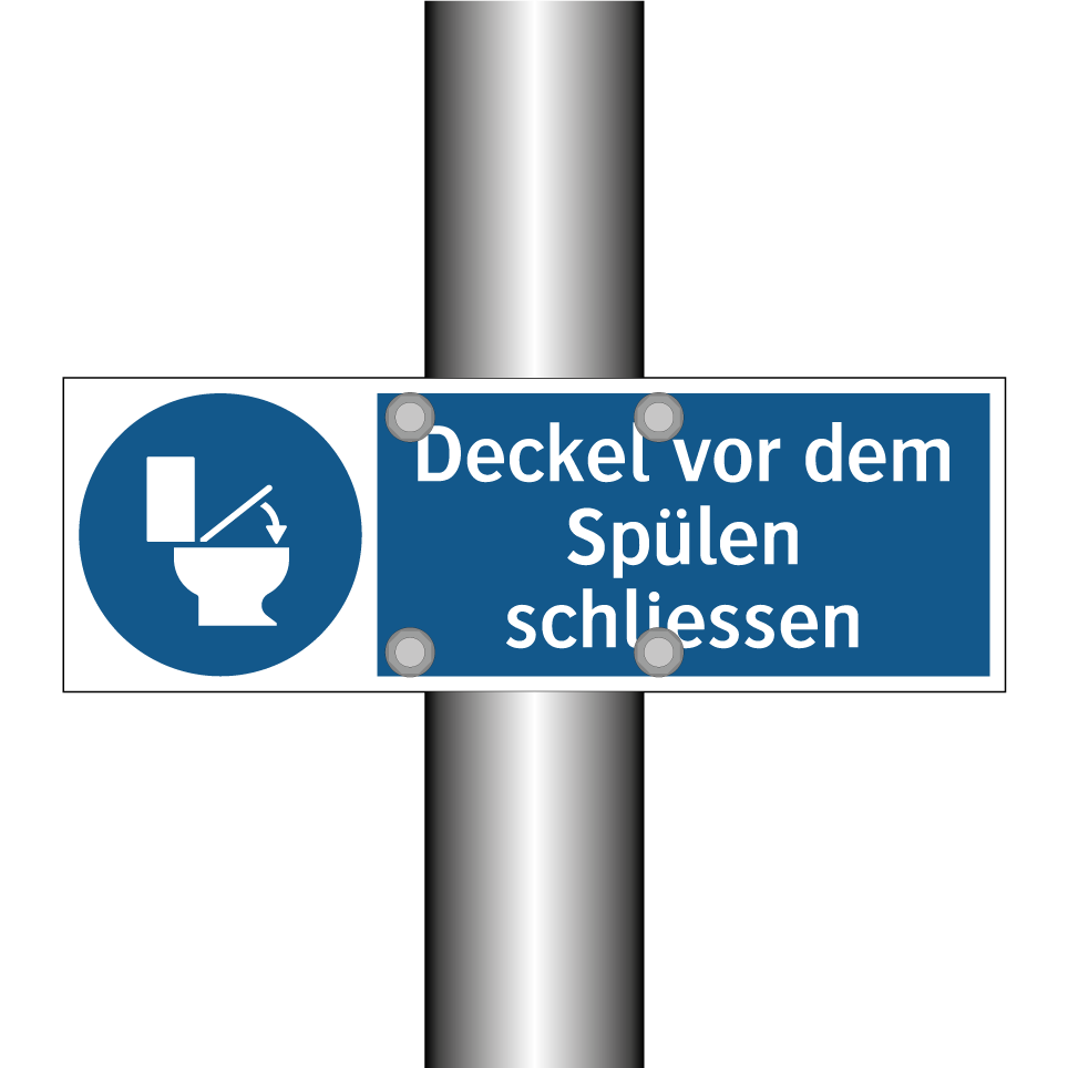 Deckel vor dem Spülen schliessen