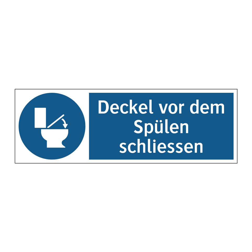 Deckel vor dem Spülen schliessen