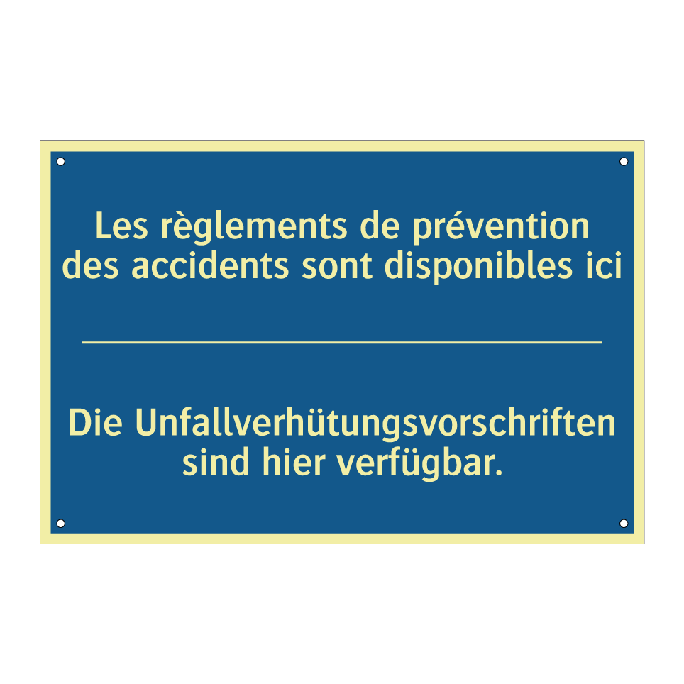 Die Unfallverhütungsvorschriften  /.../ - Les règlements de prévention des  /.../