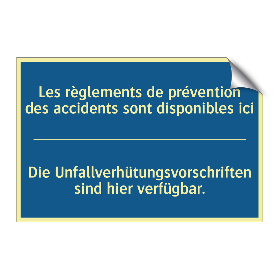 Die Unfallverhütungsvorschriften  /.../ - Les règlements de prévention des  /.../