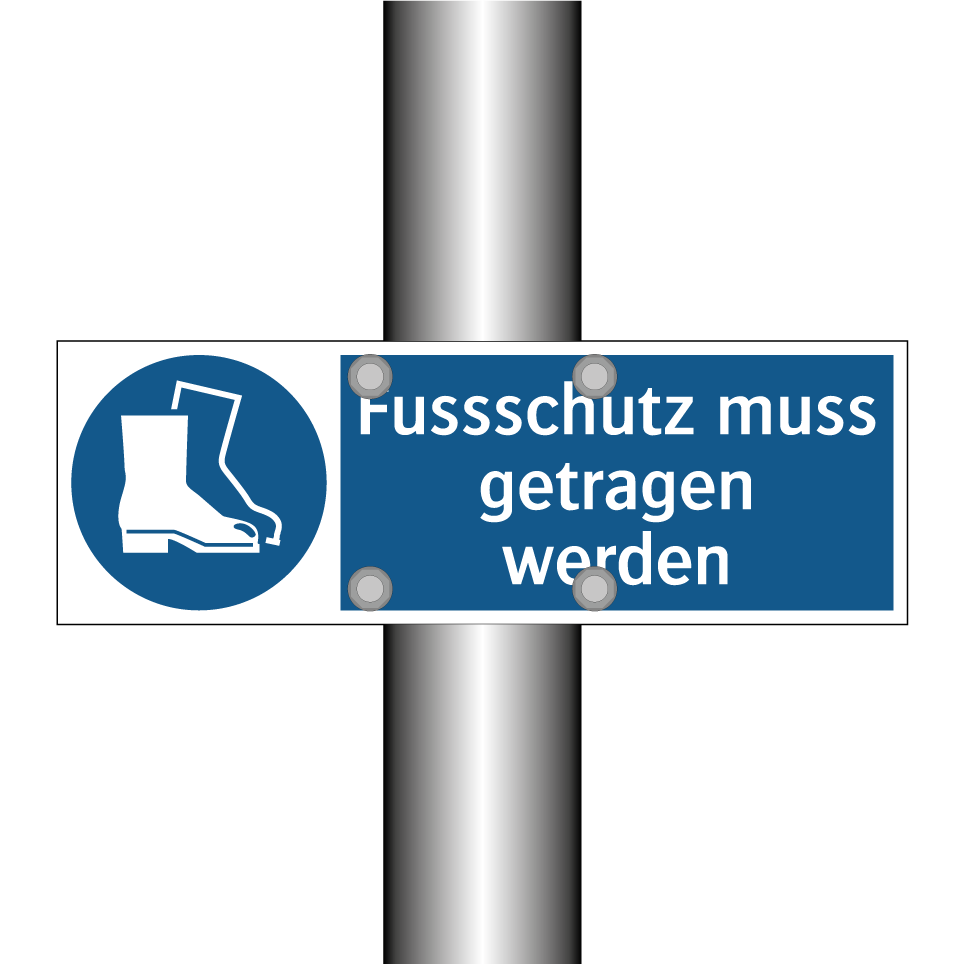 Fussschutz muss getragen werden