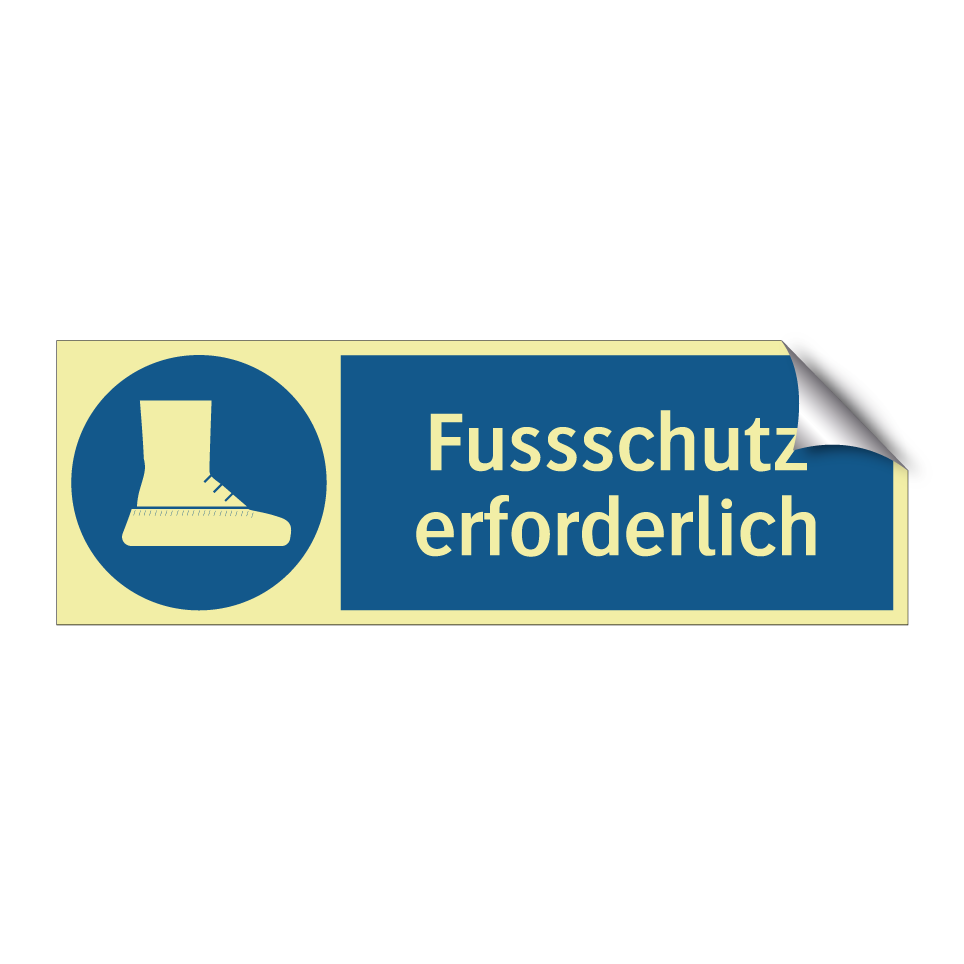 Fussschutz erforderlich