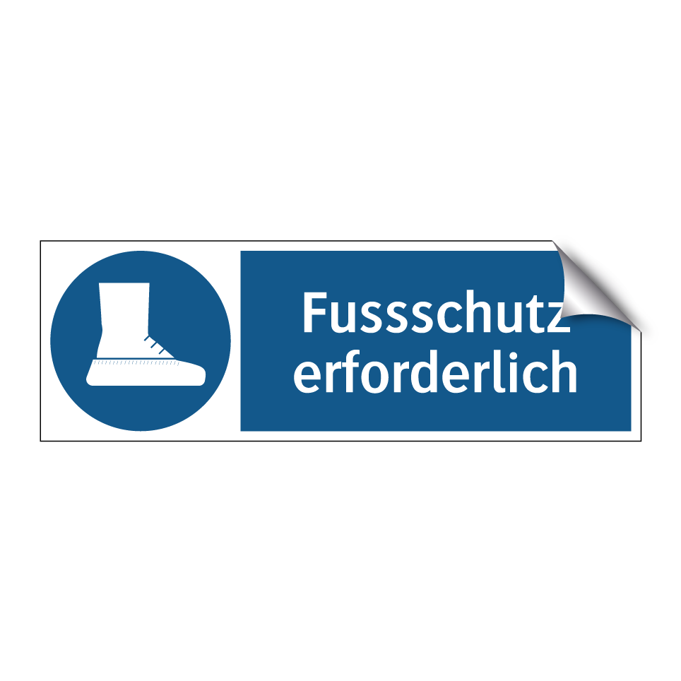 Fussschutz erforderlich