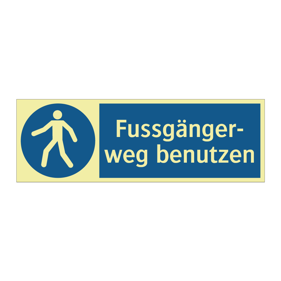 Fussgänger- weg benutzen