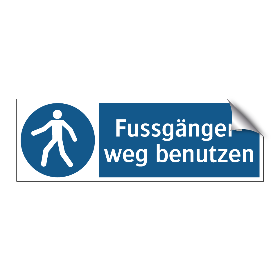 Fussgänger- weg benutzen