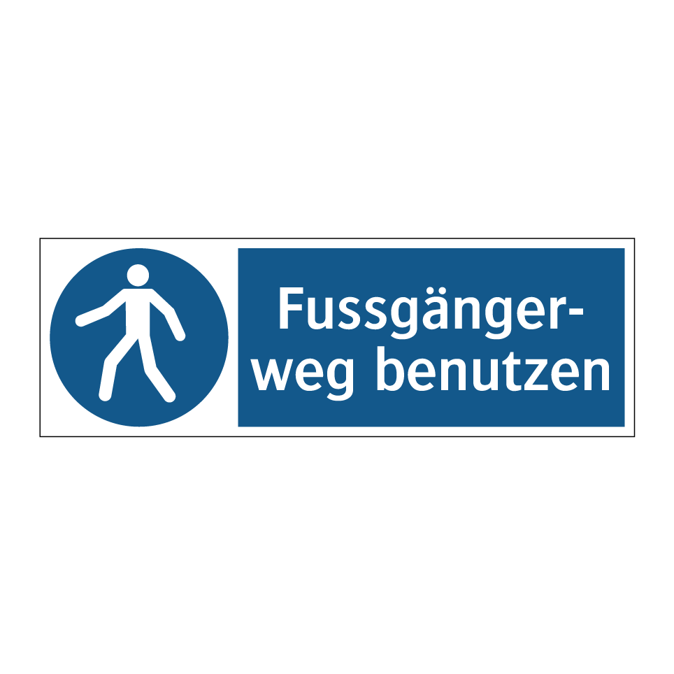 Fussgänger- weg benutzen