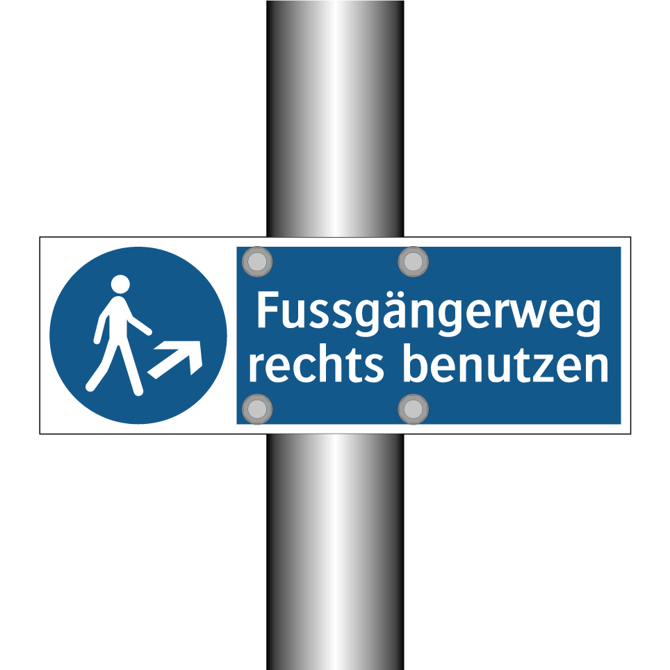 Fussgängerweg rechts benutzen