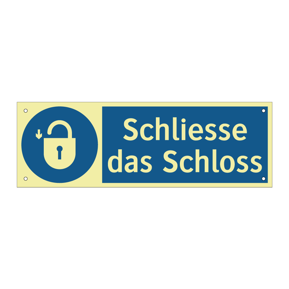 Schliesse das Schloss